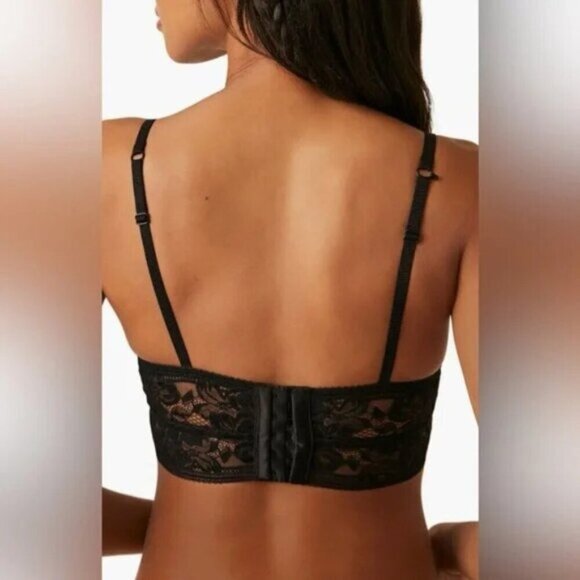 Free People Intimately Sorento Demi Longline Underwire Black Womens 34A - Picture 3 of 7